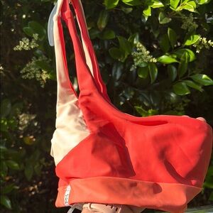 Simply Be Vibrant Red and Cream Tank Top